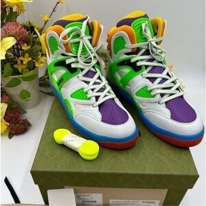 Men’s Gucci high top sneakers size 7.5 fits 8.5 US made in Italy